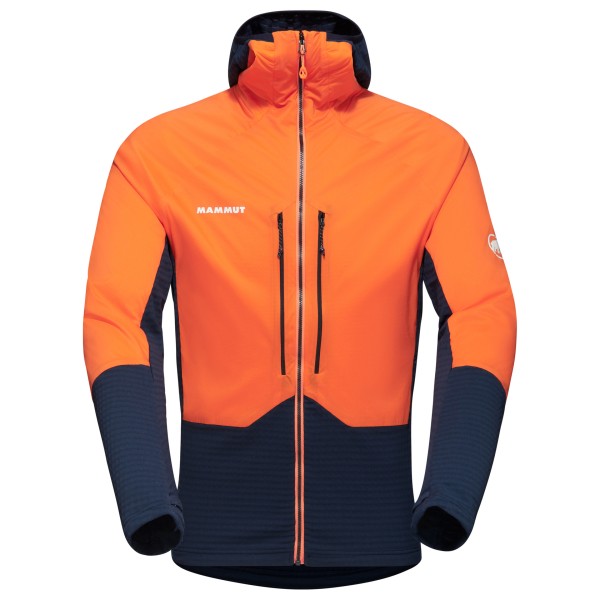 Mammut - Eiger Nordwand Midlayer Hybrid Hooded Jacket - Softshelljacke Gr L orange von mammut