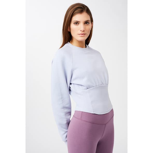 Mandala Cropped Sweater Damen (Flieder L) Fitnessbekleidung von mandala