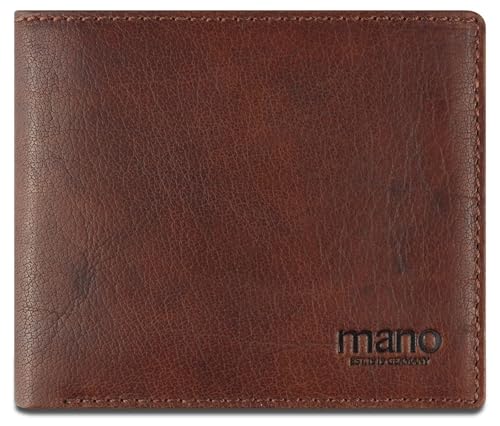 mano Don Simon Geldbörse Herren Leder – Portemonnaie Herren Querformat ohne Münzfach in Braun – Geldbeutel Portmonee Wallet Brieftasche Männer mano Don Simon Geldbörse Herren Leder – Portemonnaie Herren Querformat ohne Münzfach in Braun – Geldbeutel Portmonee Wallet Brieftasche Männer von mano