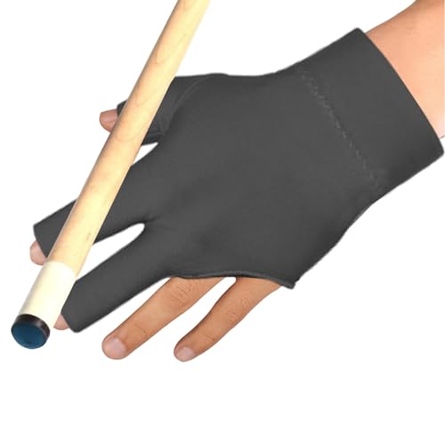 manting Professionelle Poolhandschuhe Billard,Billardtischhandschuhe,Pool-DREI-Finger-Handschuhe | DREI-Finger-Handschuhe für Billardspieler, Billard-Trainingshandschuhe, passend für beide Hände von manting