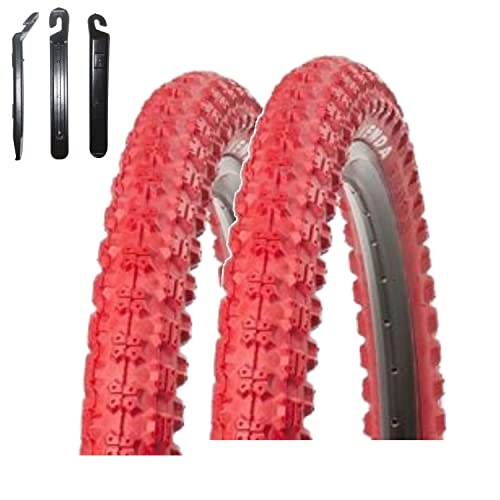 2 x Kenda 20" Fahrradreifen K-50 BMX Decke in rot 57-406 - (20 x 2.125) inkl. 3 Reifenheber von maxxi4you