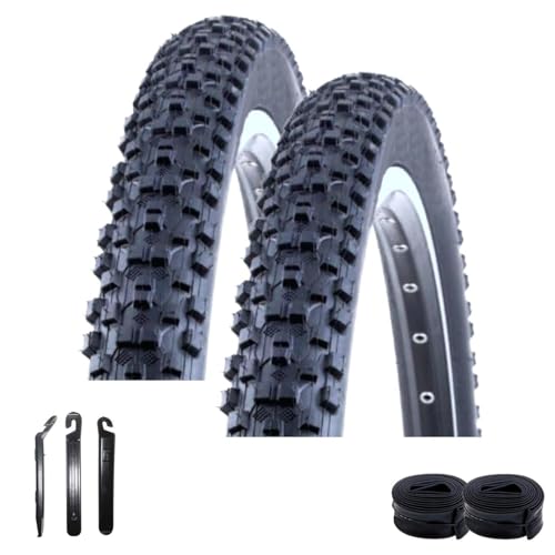 2 x Kenda K-1027 MTB Fahrradmantel Fahrradreifen Schwarz 54-559 (26 x 2,10) + 2 passende Schläuche DV inkl. Reifenheber von maxxi4you