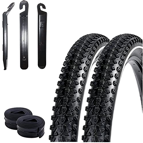 2 x REXWAY CONNECTOR MTB Reifen 54-584 (27.5" x 2.10") + 2 x Schläuche AV inkl. Reifenheber von maxxi4you