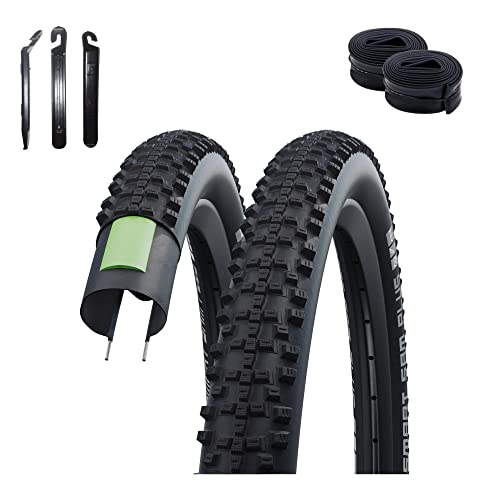 2 x Schwalbe SMART SAM Plus DD GreenGuard E-Bike E-50 47-622 (28 x 1,75) + 2 x Schwalbe AV17 Schläuche inkl. Reifenheber von maxxi4you