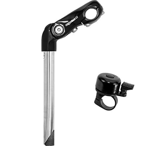 Ergotec Lenkervorbau Klemmung 25,4 mm Kobra Vario Tube Edelstahl verstellbar -10° bis +50° Lenker Vorbau 22,2-90/300 mm inkl. Fahrradglocke Ergotec Lenkervorbau Klemmung 25,4 mm Kobra Vario Tube Edelstahl verstellbar -10° bis +50° Lenker Vorbau 22,2-90/300 mm inkl. Fahrradglocke von maxxi4you