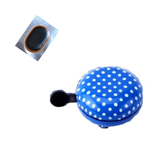 Ding Dong Fahrrad Glocke Ø 80 mm Klingel Blau mit weißen Punkten inkl. Schlauchflicken Ding Dong Fahrrad Glocke Ø 80 mm Klingel Blau mit weißen Punkten inkl. Schlauchflicken von maxxi4you
