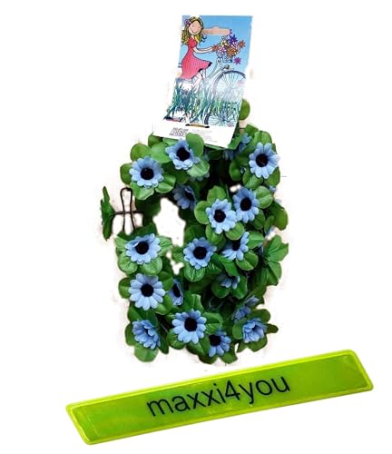 Fahrradgirlande Blumengirlande 120 cm Sonnenblume in blau inkl. maxxi4you Reflexband Fahrradgirlande Blumengirlande 120 cm Sonnenblume in blau inkl. maxxi4you Reflexband von maxxi4you