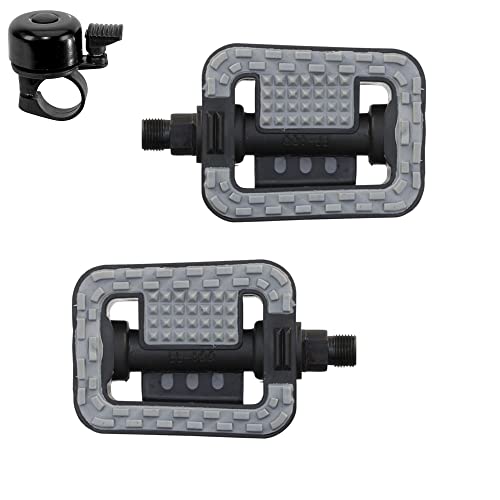 Fahrradpedal City Komfort Fahrrad Pedale Blockpedal 9/16"-Gewinde inkl. Fahrradklingel Fahrradpedal City Komfort Fahrrad Pedale Blockpedal 9/16"-Gewinde inkl. Fahrradklingel von maxxi4you