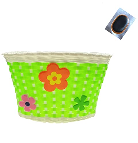 Kinderfahrrad Korb Fahrradkorb aus Kunststoff für vorne/hinten Grün/Blumen inkl. Schlauchflicken Kinderfahrrad Korb Fahrradkorb aus Kunststoff für vorne/hinten Grün/Blumen inkl. Schlauchflicken von maxxi4you