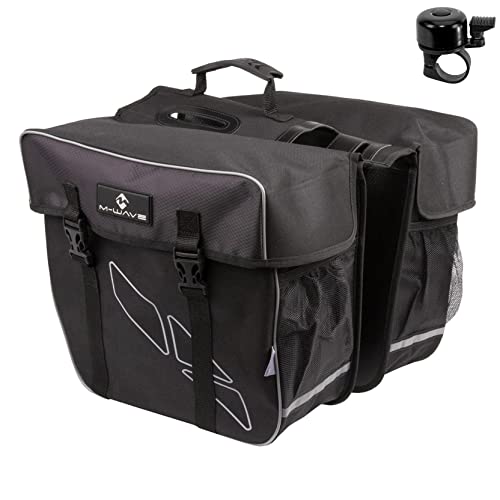 Gepäcktasche M-Wave Amsterdam Double Fahrradtasche Doppeltasche Schwarz 30 Liter inkl. Fahrradklingel Gepäcktasche M-Wave Amsterdam Double Fahrradtasche Doppeltasche Schwarz 30 Liter inkl. Fahrradklingel von maxxi4you