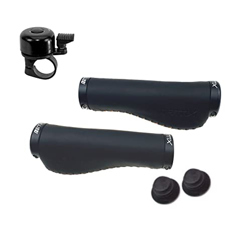 Matrix Lenkergriffe Fahrradgriff Griff Leder Lang Lang - Schwarz inkl. Fahrradklingel Matrix Lenkergriffe Fahrradgriff Griff Leder Lang Lang - Schwarz inkl. Fahrradklingel von maxxi4you