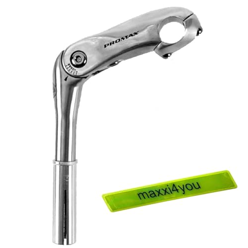 Promax Lenkervorbau 25,4 mm verstellbar 0-50° in Silber 105/180mm Aluminium inkl. maxxi4you Reflexband Promax Lenkervorbau 25,4 mm verstellbar 0-50° in Silber 105/180mm Aluminium inkl. maxxi4you Reflexband von maxxi4you