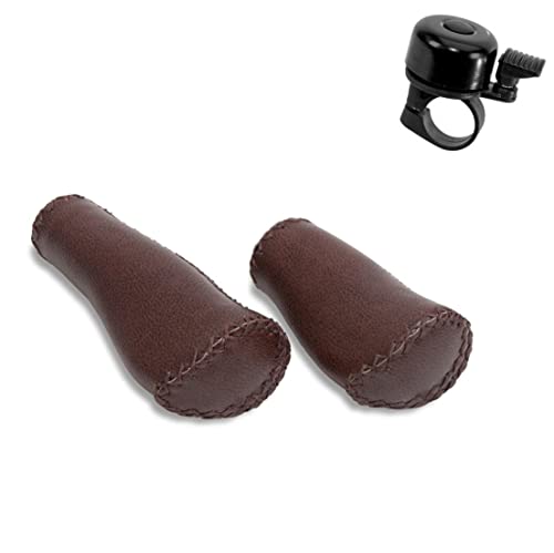 Selle Orient ergonomische Fahrradgriffe echtes Leder 135/92 mm braun inkl. Fahrradklingel Selle Orient ergonomische Fahrradgriffe echtes Leder 135/92 mm braun inkl. Fahrradklingel von maxxi4you
