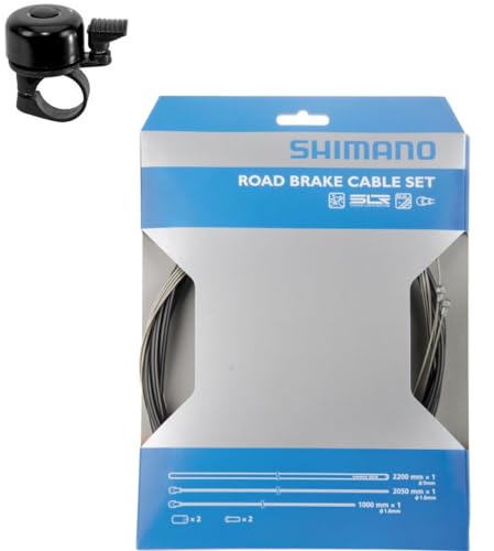 Shimano Bremszug Set Road SLR Edelstahl inkl. Fahrradklingel von maxxi4you