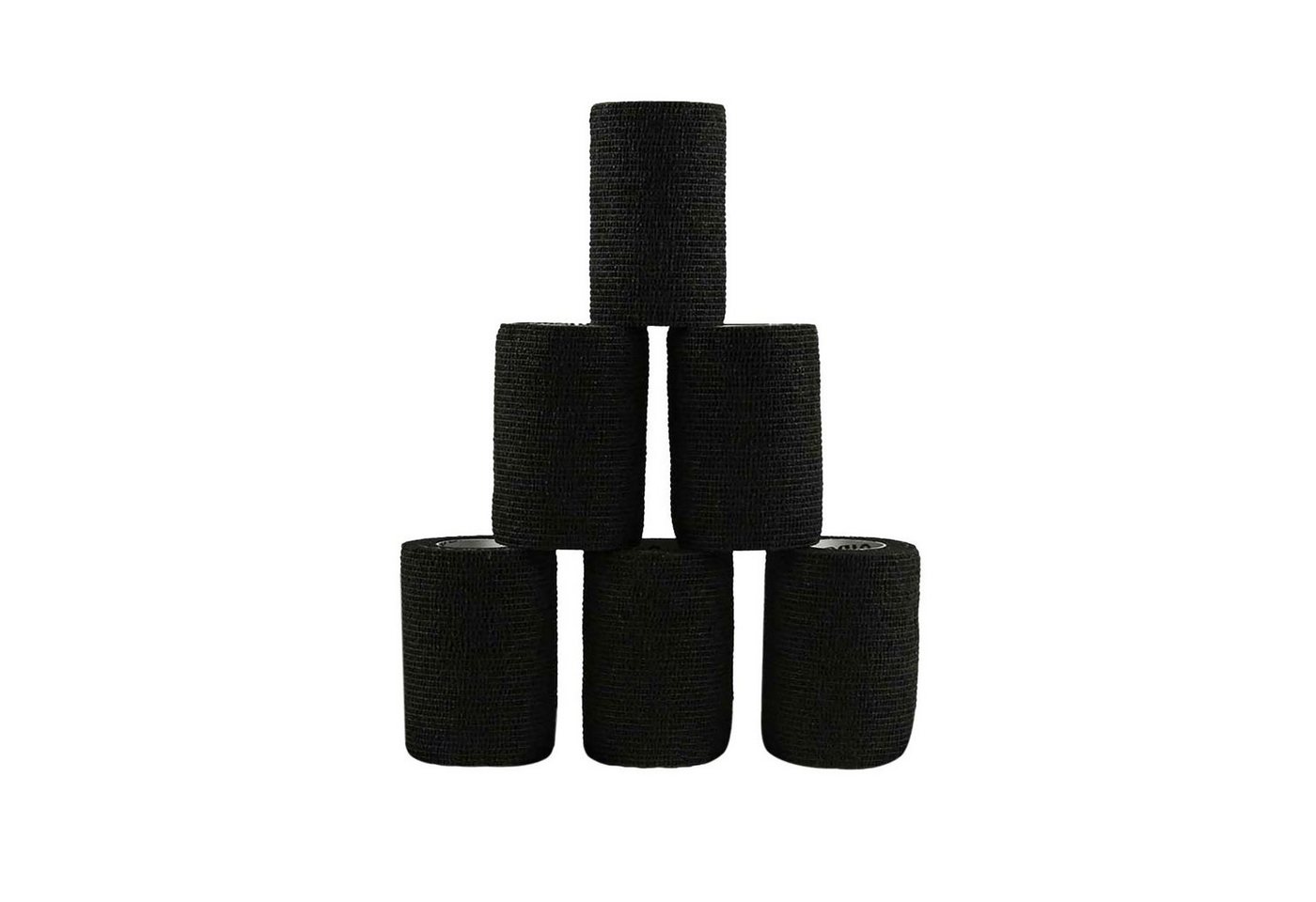 meDDio Pferdebandage 1/3/6 Haftbandagen Größe+Farbe wählbar - selbsthaftende Bandage, 6 Stück 7.5 cm schwarz von meDDio