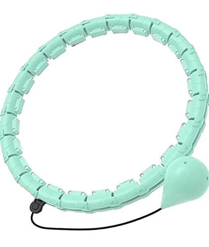 cotton yangda Smart Hula Ring Hoops, gewichteter Hula-Reifen für Erwachsene – 24 Knoten, abnehmbar und größenverstellbar, dünne Taillenübung, grün von mebiusyhc