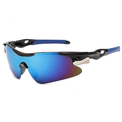 mellystore Schnelle Brille Fahrradbrille Herren und Damen,Sport Sonnenbrille UV400 Ski Sonnenbrille, Schnelle Brille Rave,Sportbrille Herren Damen für Outdooraktivitäten Wie Radfahren Laufen Glof Ski von mellystore