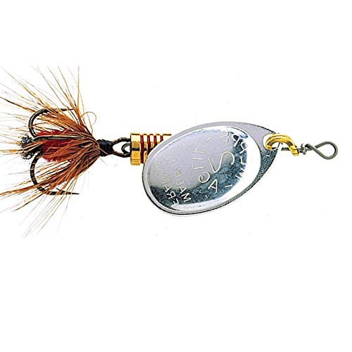 Mepps Dressed Aglia Spinner Silver/Brown #02,5g, 1 Stück, M von mepp