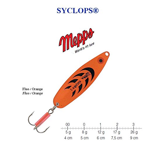 Mepps Syclops, große Auswahl an Gewichten und Farben, Fluo Orange, 2 / 17 g / 7,5 cm von mepp