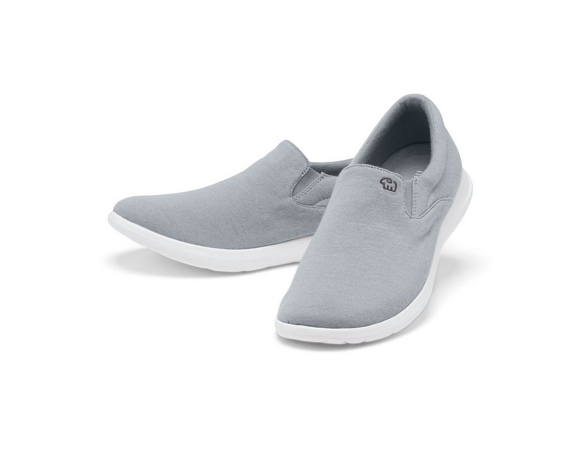 merinos - merinoshoes.de Atmungsaktiver Damenschuh aus Merinowolle Sneaker Eleganter grauer Schuh mit Slip-On Funktion von merinos - merinoshoes.de