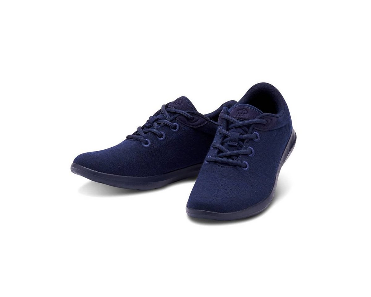 merinos - merinoshoes.de Bequeme Damen Lace- Up, Sportschuhe Sneaker atmungsaktive dunkelblaue Schuhe aus weicher Merinowolle von merinos - merinoshoes.de