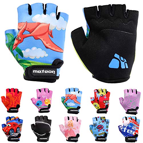 Meteor Unisex Kinder Fahrradhandschuhe Bike - Gel BMX Handschuhe, DINOSAUR, Gr.-Jr S/ Handweite- 6.5-7cm Meteor Unisex Kinder Fahrradhandschuhe Bike - Gel BMX Handschuhe, DINOSAUR, Gr.-Jr S/ Handweite- 6.5-7cm von meteor