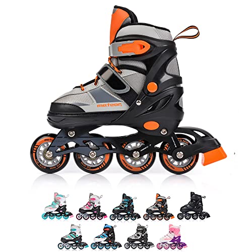 meteor® Inliner Rollen Inline Skates Mädchen und Jungen Inliner Kinder Inline Skates ABEC7 Rollen inliner mit Einstellbarer Größe Inliner Kinder Inline Skates von meteor