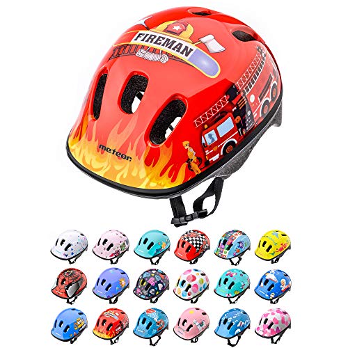 meteor® Kinderfahrradhelm Sicherer Fahrradhelm Kinder-Helm rollerhelm Jungen kinderfahrradhelm für Mountainbike Inliner skaterhelm BMX fahradhelm Scooter Kinder Bike Helmet von meteor