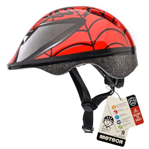 meteor® Kinderfahrradhelm Sicherer Fahrradhelm Kinder-Helm rollerhelm Jungen kinderfahrradhelm für Mountainbike Inliner skaterhelm BMX fahradhelm Scooter Kinder Bike Helmet von meteor