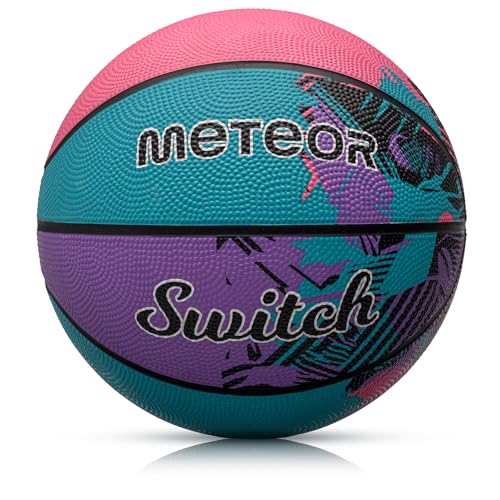 meteor Kinder Basketball Größe #4#5#7 ideal auf die Jugend Kinderhände von 4-8 Jährigen abgestimmt idealer Basketball für Ausbildung weicher Mini Basketball von meteor