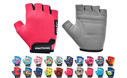 meteor Kinder Fahrradhandschuhe Bike Gel BMX Handschuh Jungen Fahrrad Handschuhe Mädchen radhandschuhe Scooter radhandschuhe Kinder Tretroller Handschuhe Fahr-Rad von meteor