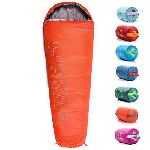 meteor Premium Kinder-Schlafsack Sommer Ultraleicht Hüttenschlafsack Komfortbel Jugendliche Camping Deckenschlafsack Outdoor Leicht Herbst inlett Schlafsack kleines Baby (Rosa/Grau) von meteor