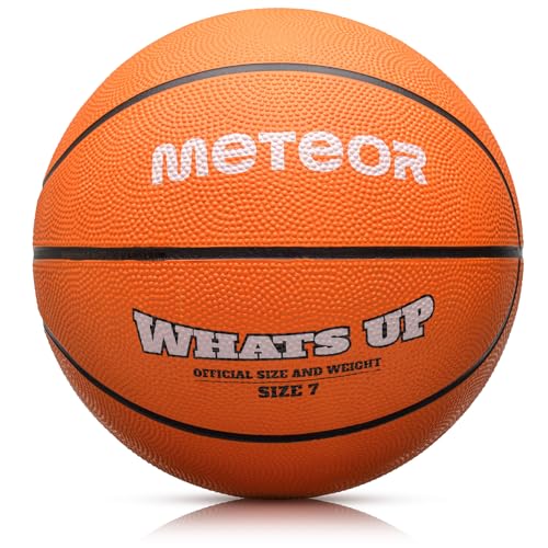 meteor Whats UP Kinder Basketball Größe #1#3#4#5#6#7 ideal auf die Jugend Kinderhände von 4-8 Jährigen abgestimmt idealer Basketball für Ausbildung weicher Mini Basketball von meteor