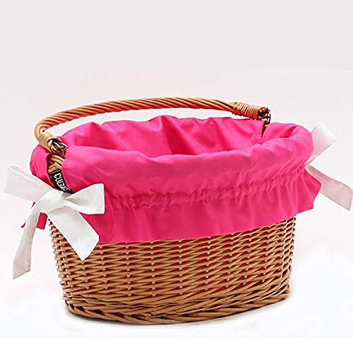 millybo Stoff Einlage Korb-Einlage Fahrradkorb viele Muster Unifarben (34 pink) von millybo