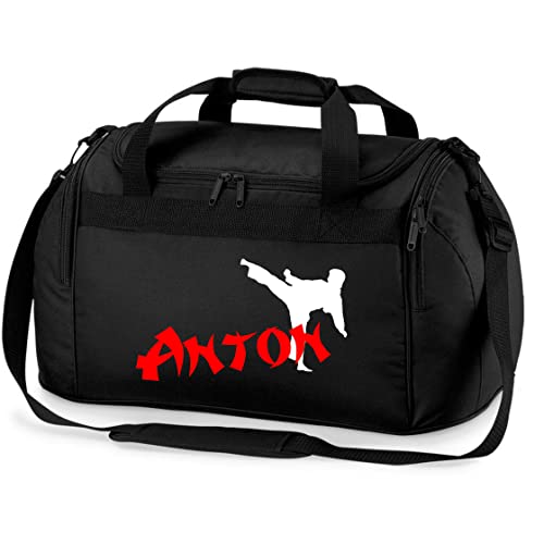 Sporttasche Karate mit Namen für Jungen | Personalisierte Kinder-Reisetasche Kampfsport Judo | Groß für Sport-Verein (schwarz) Sporttasche Karate mit Namen für Jungen | Personalisierte Kinder-Reisetasche Kampfsport Judo | Groß für Sport-Verein (schwarz) von minimutz