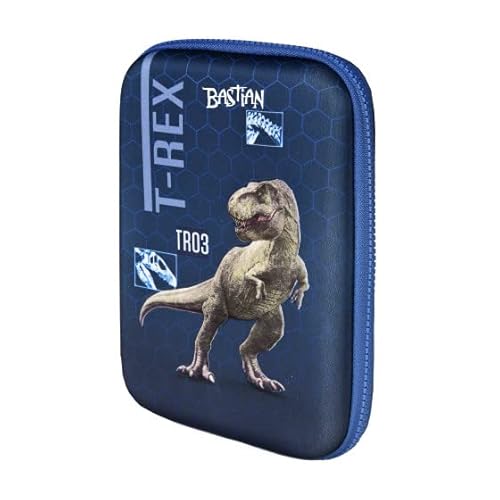 Federmappe Junge mit Namen | Motiv Dinosaurier T-Rex | Gefülltes & personalisiertes 3D Federmäppchen Schüleretui groß in blau Federmappe Junge mit Namen | Motiv Dinosaurier T-Rex | Gefülltes & personalisiertes 3D Federmäppchen Schüleretui groß in blau von minimutz