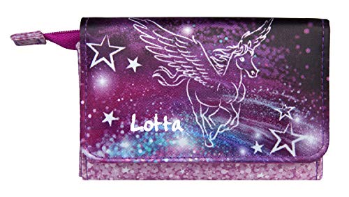 Geldbeutel mit Namen | Motiv Pegasus fliegendes Pferd in lila & pink inkl. Namensdruck | Bedrucken & Personalisieren | Geldbörse Kindergeldbeutel Druckknopfverschluss Münzfach Geldbeutel mit Namen | Motiv Pegasus fliegendes Pferd in lila & pink inkl. Namensdruck | Bedrucken & Personalisieren | Geldbörse Kindergeldbeutel Druckknopfverschluss Münzfach von minimutz