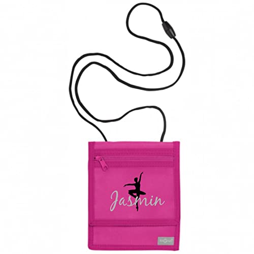 minimutz Brustbeutel zum Umhängen mit Namen | Motiv Ballerina Ballett-Tänzerin | Personalisierte Kinder-Geldbörse Portmonee für Mädchen | Geldbeutel mit Klettverschluss Schlüsselring (pink) minimutz Brustbeutel zum Umhängen mit Namen | Motiv Ballerina Ballett-Tänzerin | Personalisierte Kinder-Geldbörse Portmonee für Mädchen | Geldbeutel mit Klettverschluss Schlüsselring (pink) von minimutz
