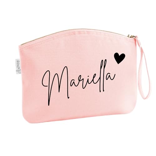 minimutz Schminktasche für Mädchen mit Name | Motiv kleines Herz inkl. Namensdruck | Personalisierte Schminktasche Ordnungshüter Damen Mädchen (M, Rosa) minimutz Schminktasche für Mädchen mit Name | Motiv kleines Herz inkl. Namensdruck | Personalisierte Schminktasche Ordnungshüter Damen Mädchen (M, Rosa) von minimutz
