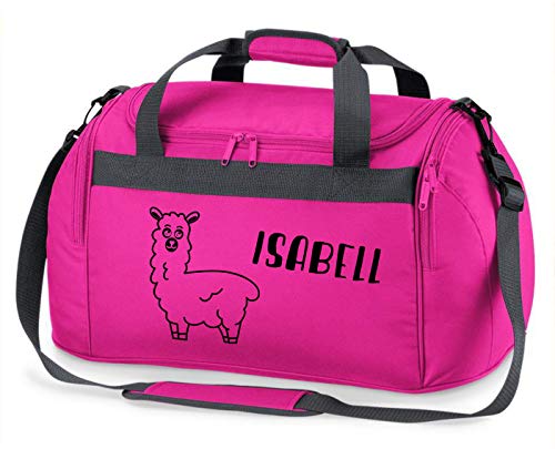 Sporttasche mit Namen | inkl. NAMENSDRUCK | Motiv Lama Alpaka | Personalisieren & Bedrucken | Reisetasche Umhängetasche pink Mädchen Sporttasche mit Namen | inkl. NAMENSDRUCK | Motiv Lama Alpaka | Personalisieren & Bedrucken | Reisetasche Umhängetasche pink Mädchen von minimutz