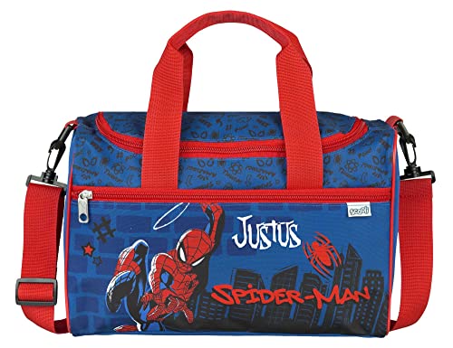 Sporttasche mit Namen | inkl. NAMENSDRUCK | Motiv Spider Spinne Superheld blau schwarz rot | Personalisieren & Bedrucken in Wunschfarbe | Reisetasche Jungen Tragetasche Umhängetasche ca. 8 Liter Sporttasche mit Namen | inkl. NAMENSDRUCK | Motiv Spider Spinne Superheld blau schwarz rot | Personalisieren & Bedrucken in Wunschfarbe | Reisetasche Jungen Tragetasche Umhängetasche ca. 8 Liter von minimutz