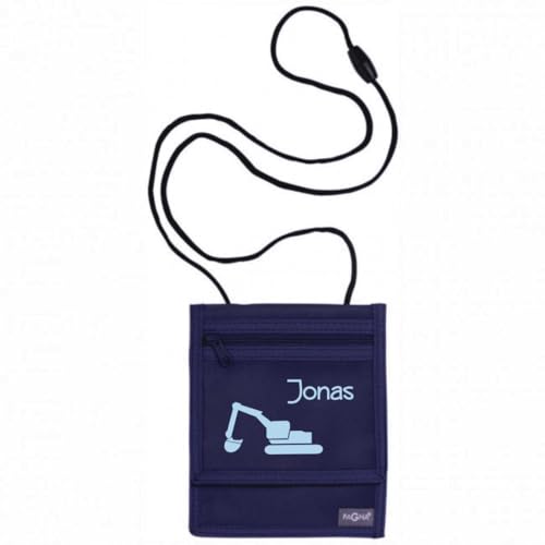 minimutz Brustbeutel Bagger Kinder - Personalisiert mit Name - Geldbeutel zum Umhängen Jungen Mädchen mit Klarsichtfenster für Schülerausweis Buskarte - 13 x 15 cm Navy minimutz Brustbeutel Bagger Kinder - Personalisiert mit Name - Geldbeutel zum Umhängen Jungen Mädchen mit Klarsichtfenster für Schülerausweis Buskarte - 13 x 15 cm Navy von minimutz