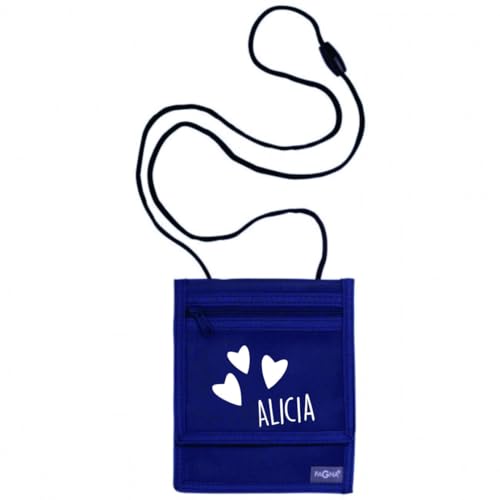 minimutz Brustbeutel Herzen Kinder - Personalisiert mit Name - Geldbeutel zum Umhängen Mädchen mit Klarsichtfenster für Schülerausweis Buskarte - Navy 13 x 15 cm minimutz Brustbeutel Herzen Kinder - Personalisiert mit Name - Geldbeutel zum Umhängen Mädchen mit Klarsichtfenster für Schülerausweis Buskarte - Navy 13 x 15 cm von minimutz