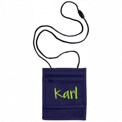 minimutz Brustbeutel Kinder - Personalisiert mit Name - Geldbeutel zum Umhängen Mädchen mit Klarsichtfenster für Schülerausweis Buskarte - Navy 13 x 15 cm minimutz Brustbeutel Kinder - Personalisiert mit Name - Geldbeutel zum Umhängen Mädchen mit Klarsichtfenster für Schülerausweis Buskarte - Navy 13 x 15 cm von minimutz