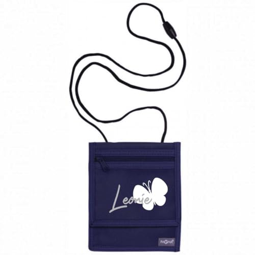 minimutz Brustbeutel Schmetterling Kinder - Personalisiert mit Name - Geldbeutel zum Umhängen Mädchen mit Klarsichtfenster für Schülerausweis Buskarte - Navy 13 x 15 cm minimutz Brustbeutel Schmetterling Kinder - Personalisiert mit Name - Geldbeutel zum Umhängen Mädchen mit Klarsichtfenster für Schülerausweis Buskarte - Navy 13 x 15 cm von minimutz