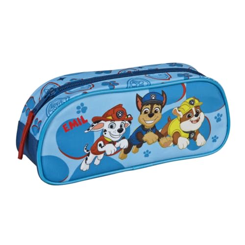 minimutz Schlampermäppchen Paw Patrol Mädchen Jungen - Personalisiert mit Name - Schüleretui Stiftemäppchen für Schule und Daheim von minimutz