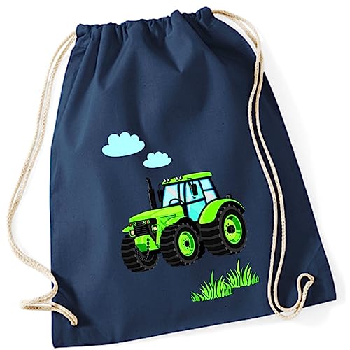 minimutz Turnbeutel Kinder Jungen aus Baumwolle | Motiv Traktor Bulldog mit Wolken & Gras | Schuhbeutel Sportbeutel zum Zuziehen mit Kordel 37cm x 46cm in Dunkelblau Navy minimutz Turnbeutel Kinder Jungen aus Baumwolle | Motiv Traktor Bulldog mit Wolken & Gras | Schuhbeutel Sportbeutel zum Zuziehen mit Kordel 37cm x 46cm in Dunkelblau Navy von minimutz