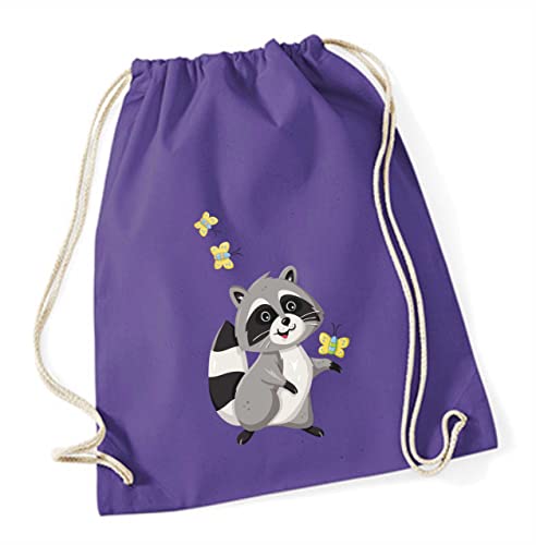 minimutz Turnbeutel für Kinder | Motiv Waschbär Willy mit Schmetterlingen | Schuhbeutel Sporttasche zum Zuziehen für Mädchen & Jungen | Stoffbeutel mit Kordel für Schule, Kindergarten, Freizeit (lila) minimutz Turnbeutel für Kinder | Motiv Waschbär Willy mit Schmetterlingen | Schuhbeutel Sporttasche zum Zuziehen für Mädchen & Jungen | Stoffbeutel mit Kordel für Schule, Kindergarten, Freizeit (lila) von minimutz