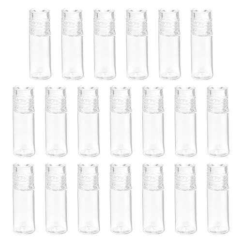 Minkissy 20Pcs Mini Leere Lose Pulver Flasche Klar Lose Pulver Glas 3Ml Kosmetische Glitter Pulver Eyeshow Pulver Box Inhaber mit Sichter Und Deckel für Reise von minkissy