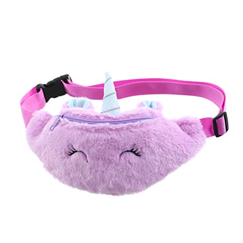 minkissy 1stk Einhorn-gürteltasche Plüsch-einhorn-geldbörse Cartoon-kindertasche Einhorn-hüfttasche Umhängetasche Mädchen Crossover-Tasche Für Mädchen Brieftasche Violett Baby Kreuzen von minkissy